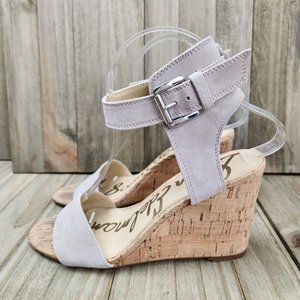 Womens Sam Edelman Willow size 7 Strappy Cork Wedge Sandals
